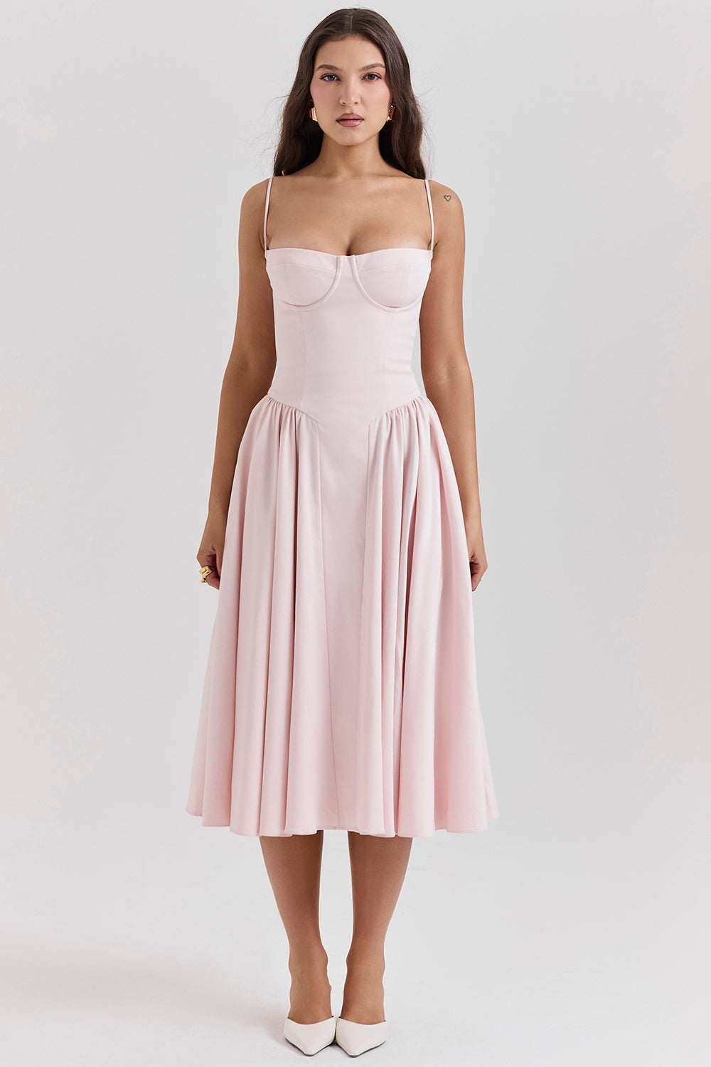 Vestido Midi Ellie Rosa